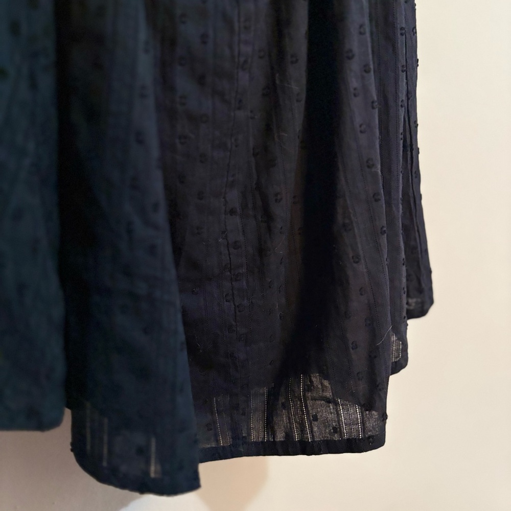 Japna Black Eyelet Cotton Puff Sleeve Open Back Dress – Size Small EUC - Picture 9 of 16